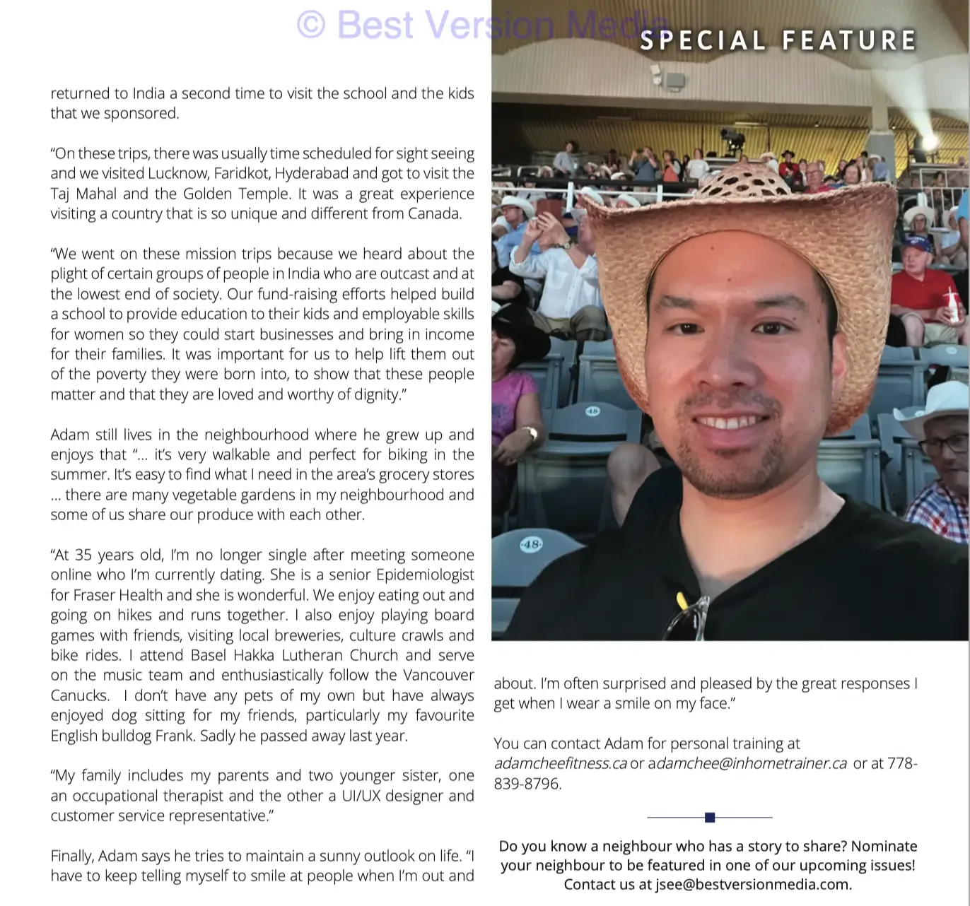 Adam Chee Fitness magazine feature, page 5